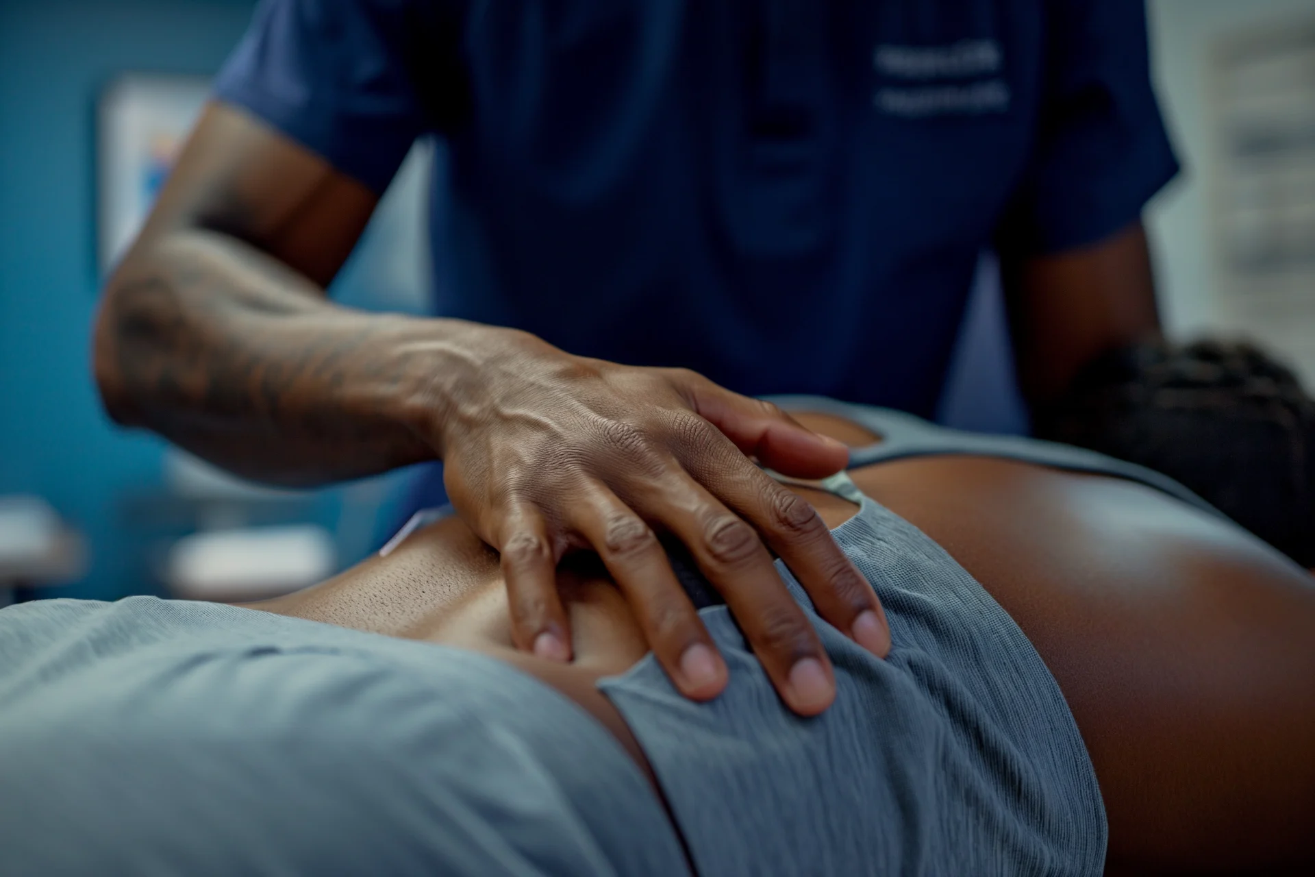 Chiropractor doing a back adjustment in Franklin TN