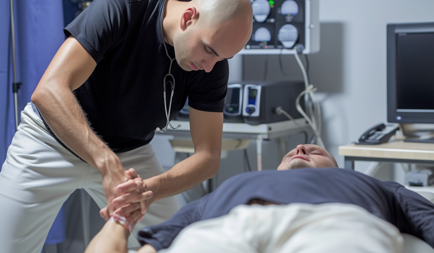 Chiropractor in Mt. Juliet TN performing an adjustment