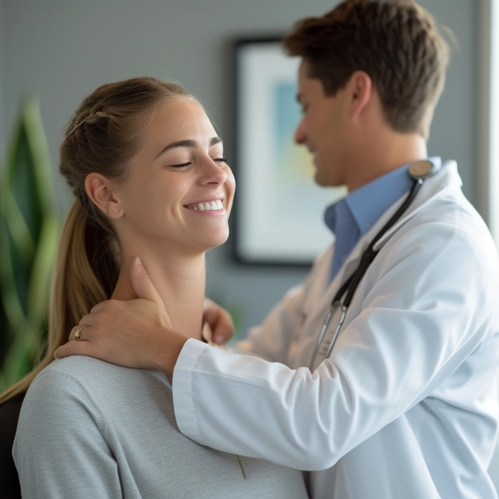 Chiropractor in Leiper's Fork TN performing a neck adjusment