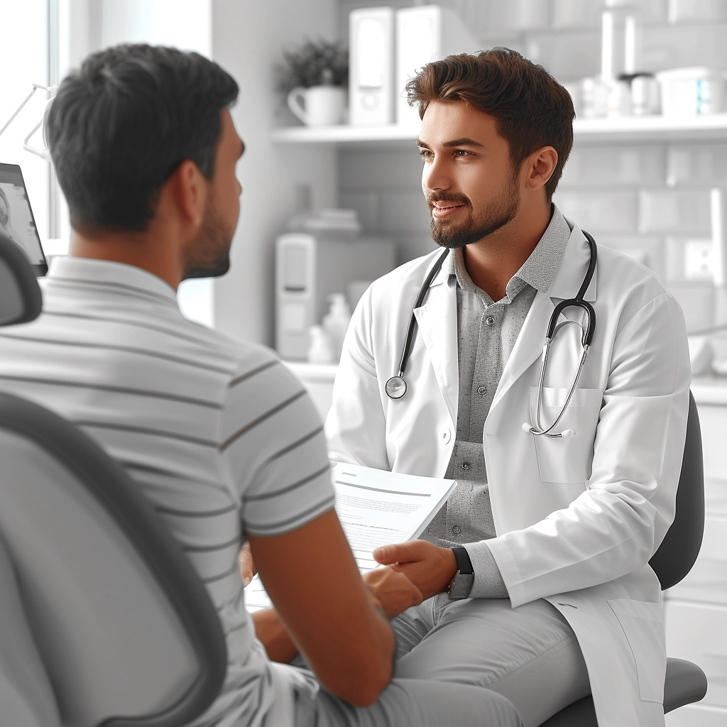 Kingfield TN Chiropractor discussing results with a patient