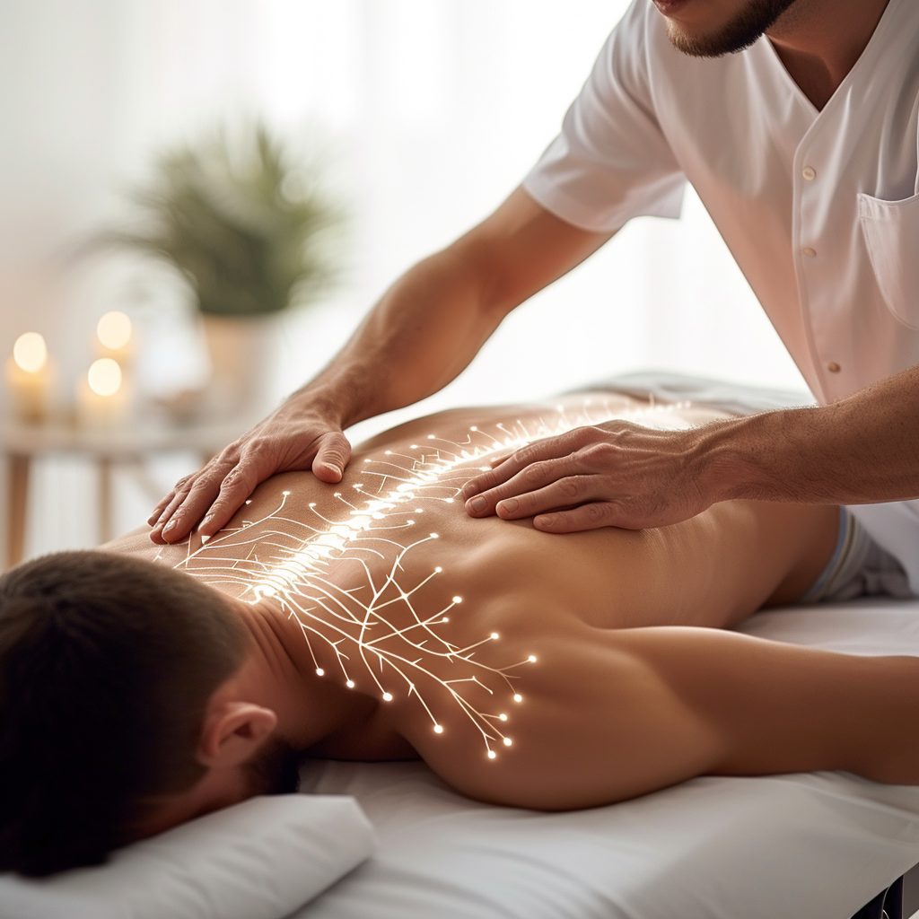 A chiropractor in Berry Hlll, TN performing an adjustment