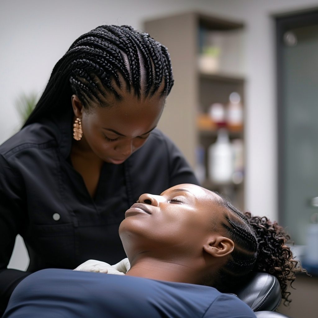 A nashville car accident chiropractor about to perfrom an adjustment